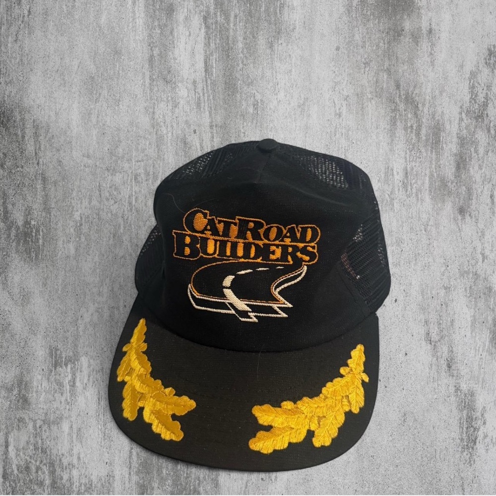 Black and Gold Trucker Hat from Caterpillar